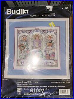 Bucilla Guardians Of The Home Angels 41539 Counted Cross Stitch Kit 13x12