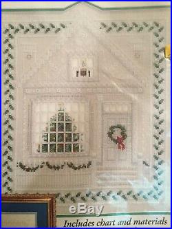 Bucilla HOUSE OF HARDANGER Cross Stitch Kit Pulled Thread Christmas Hard-to-Find