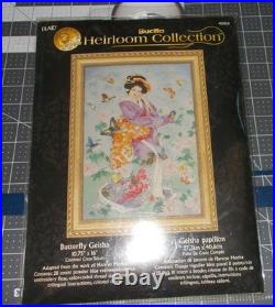 Bucilla Heirloom Butterfly Geisha Heirloom Collection 45459 10.75 IN x 16 IN