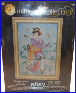 Bucilla Heirloom Butterfly Geisha Heirloom Collection 45459 10.75 IN x 16 IN