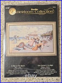 Bucilla Heirloom Collection A Day At The Beach Counted Cross Stitch Kit 45435