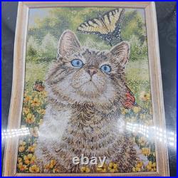 Bucilla Heirloom Collection Cross Stitch Kit Buttercup Kitty Cat Butterfly Rare