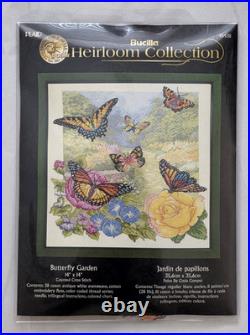 Bucilla Heirloom Collection Cross Stitch Kit Butterfly Garden
