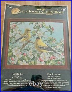 Bucilla Heirloom Collection GOLDFINCHES Counted Cross Stitch Kit 45576 NEW