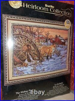 Bucilla Heirloom Collection The Hiding Place Fox Counted Cross Stitch Kit