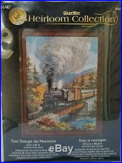 Bucilla Heirloom Collection Train Through The Mountains Cross Stitch Kit #45624
