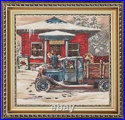 Bucilla Heirloom Rural Post Office at Christmas 45964 Counted Cross Stitch Kit
