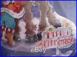 Bucilla Holiday Christmas Needlepoint Stocking Kit, MERRY CHRISMOOSE, Gillum, 60760
