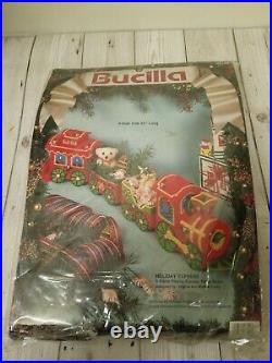 Bucilla Holiday Express Cross Stitch Kit Christmas Table Centre Piece Holiday