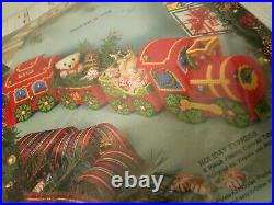 Bucilla Holiday Express Cross Stitch Kit Christmas Table Centre Piece Holiday