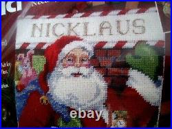 Bucilla Holiday Needlepoint Stocking Kit, CHRISTMAS EVE, Gillum, Santa, Toys, 60740