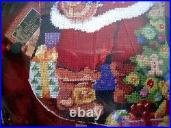 Bucilla Holiday Needlepoint Stocking Kit, CHRISTMAS EVE, Gillum, Santa, Toys, 60740
