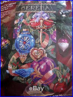 Bucilla Holiday Needlepoint Stocking Kit, ORNAMENTS OF CHRISTMAS, 60742, Rossi, 18