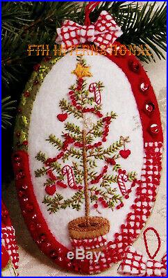 Bucilla Holly Hobbie Days 6 Piece Felt Christmas Ornament Kit #86159