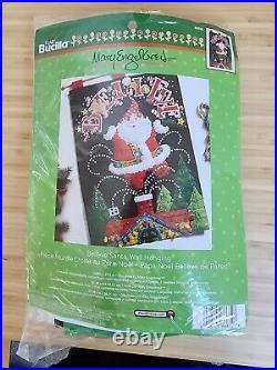 Bucilla Mary Engelbreit BELIEVE SANTA WALL HANGING #86682 Felt Kit NEW