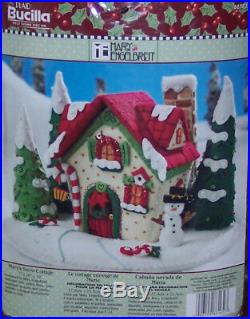 Bucilla Mary's Snow Cottage Felt Christmas Kit Mary Engelbreit RARE Sterilized