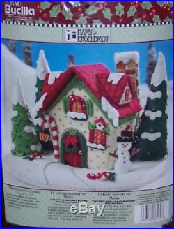 Bucilla Mary's Snow Cottage Felt Christmas Kit Mary Engelbreit RARE Sterilized