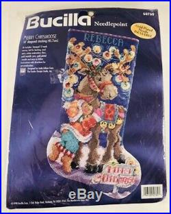 Bucilla Merry Chrismoose Needlepoint Christmas Stocking Kit Factory Sealed 60760
