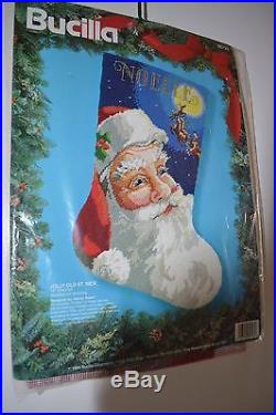 Bucilla Needlepoint Christmas Jolly St. Nick Stocking Kit 60723 Nancy Rossi