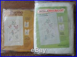 Bucilla Nursery Wizard of Oz Embroidery Quilt Crib Cover Kit Stamped 2483 Bibs