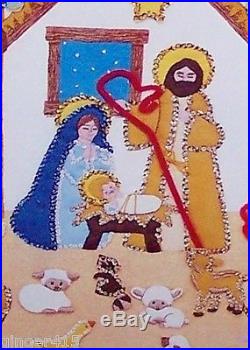 Bucilla PEACE ON EARTH Nativity Felt Christmas Manger Advent Calendar Kit 82017
