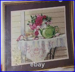 Bucilla Plaid Sandy Clough Cottage Tea Counted Cross Stitch Kit #43743