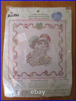 Bucilla Precious Moments Stamped Lap Quilt Cross Stitch Kit 86318 45 x 45
