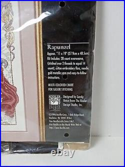 Bucilla RAPUNZEL Cross Stitch KIT #41549 Sandy Orton 11x19Vintage 1996 New AY