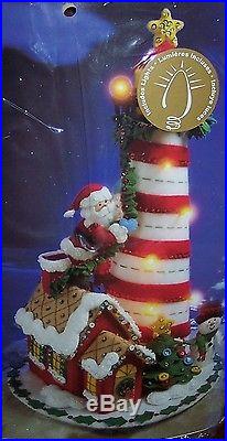 Bucilla Santa HOLIDAY LIGHTHOUSE Felt Christmas Centerpiece KitLighted RARE LTD