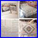 Bucilla-Stamped-Cross-Stitch-Quilt-Pillow-Shams-Kit-Potpourri-Cottagecore-VTG-01-nbv