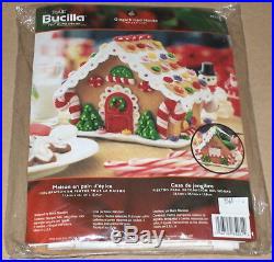 Bucilla / Stanziani Christmas 3D Gingerbread House Felt / Jeweled Kit NIP