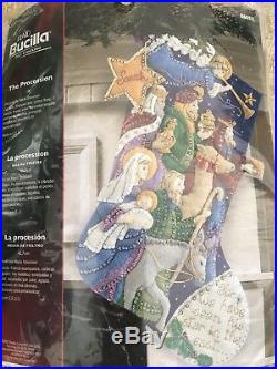 Bucilla THE PROCESSION Felt Christmas Stocking Kit -86055- New Discontinued