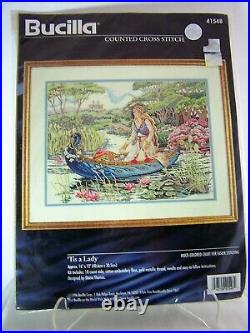 Bucilla TIS A LADY Counted Cross Stitch Kit #41548 Diana Thomas 1998 New Sealed