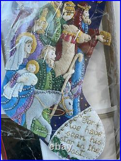Bucilla The Procession 18 Christmas Felt Stocking Kit 86055 Wisemen Nativity
