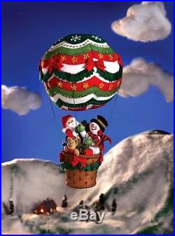 Bucilla Up, Up & Away 3D Felt Hanging Decor Kit #86153 Santa, Frosty, Balloon