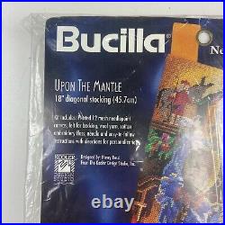 Bucilla Upon The Mantle Vintage Christmas Stocking Cross Stitch Kit