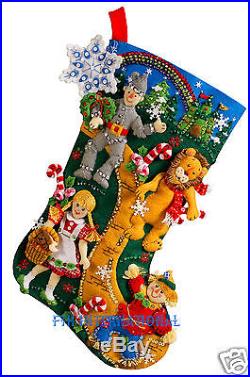 Bucilla Wizard of Oz 18 Felt Christmas Stocking Kit #86200, Dorothy, Tin Man
