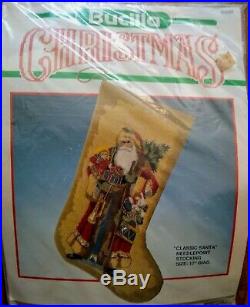 Bucliia CLASSIC SANTA Christmas Needlepoint Stocking Kit #60680 NEW