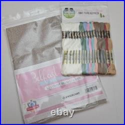 CCN Glitter Village, counted cross stitch 9 patterns with DMC floss & linen kit