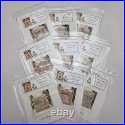 CCN Glitter Village, counted cross stitch 9 patterns with DMC floss & linen kit