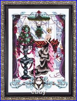 COMPLETE Xstitch kit with AIDA CHRISTMAS IN LONDON MD136 by Mirabilia