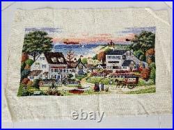 COMPLETED 1999 Dimensions Gold Collection COZY COVE Cape Cod Cross Stitch Kit