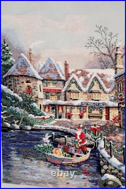 COMPLETED Dimensions Gold 8494 Christmas Cove Cross Stitch Carl Valente USA Made