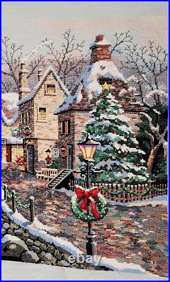 COMPLETED Dimensions Gold 8494 Christmas Cove Cross Stitch Carl Valente USA Made