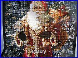 Candamar Christmas Needlepoint Stocking Holiday Craft Kit, SANTA, Gelsinger, 30896