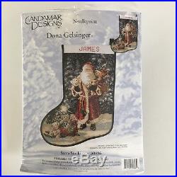 Candamar Christmas Needlepoint Stocking Kit Victorian SANTA Gelsinger 30896