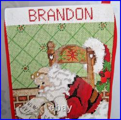 Candamar Designs Santa and Toys Needlepoint Stocking Kit Candamar Designs Santa and Toys Needlepoint Stocking Kit