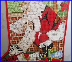 Candamar Designs Santa and Toys Needlepoint Stocking Kit Candamar Designs Santa and Toys Needlepoint Stocking Kit