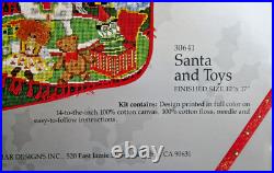 Candamar Designs Santa and Toys Needlepoint Stocking Kit Candamar Designs Santa and Toys Needlepoint Stocking Kit