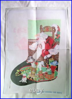 Candamar Designs Santa and Toys Needlepoint Stocking Kit Candamar Designs Santa and Toys Needlepoint Stocking Kit